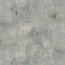 Turquoise Unfinished Cement Wallpaper